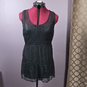 Torrid Black Lace Tank Top